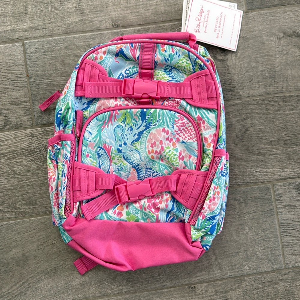 NWT Lilly Pulitzer Kids Back Pack Mermaid Cove